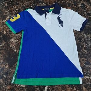 Ralph Lauren Boys Medium 10/12 Polo Logo Shirt Big Pony